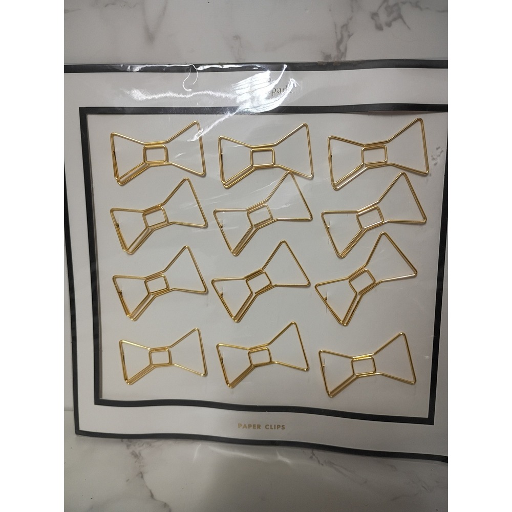 KATE SPADE Gold Bow Paper Clips - NWT